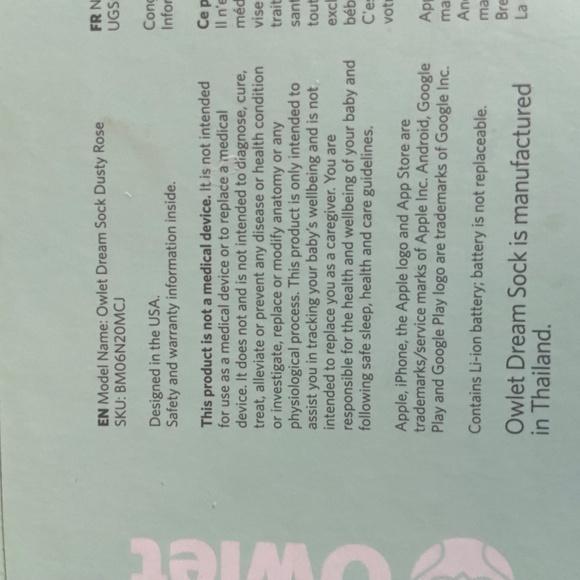 Owlet Dream Sock - Picture 5 of 5